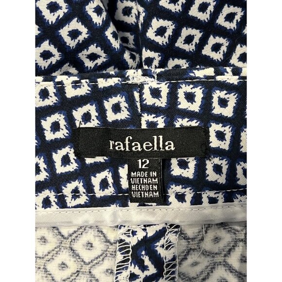 Rafaella Women Classic Fit Pants Size 12 Navy White Stretch Crop Stretch NWT new - Picture 5 of 7